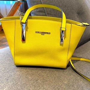 Karl Lagerfeld yellow/lime shoulder bag